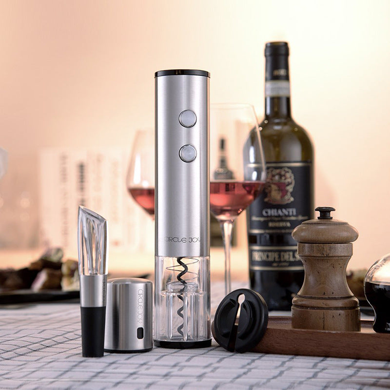 Electric Stainless Steel Wine Opener Set - Elegant Home Decor