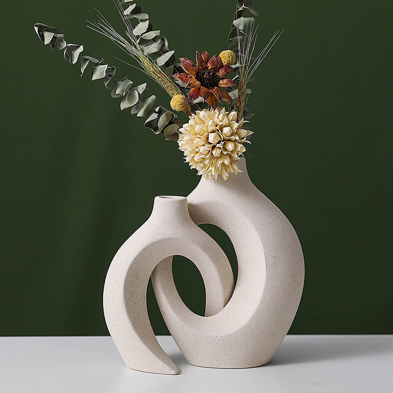 Creative Ceramic Vase Ornament Set - Elegant Home Decor