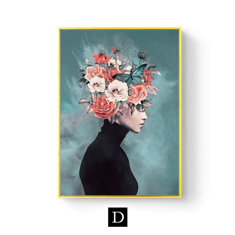 Abstract Floral Canvas Poster - Elegant Home Decor