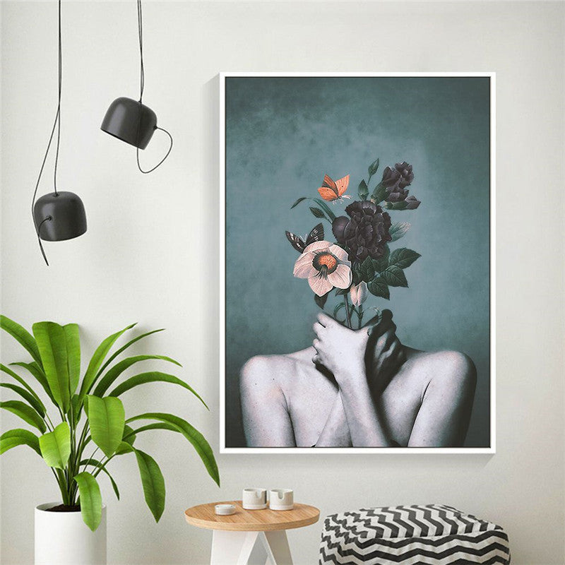 Abstract Floral Canvas Poster - Elegant Home Decor