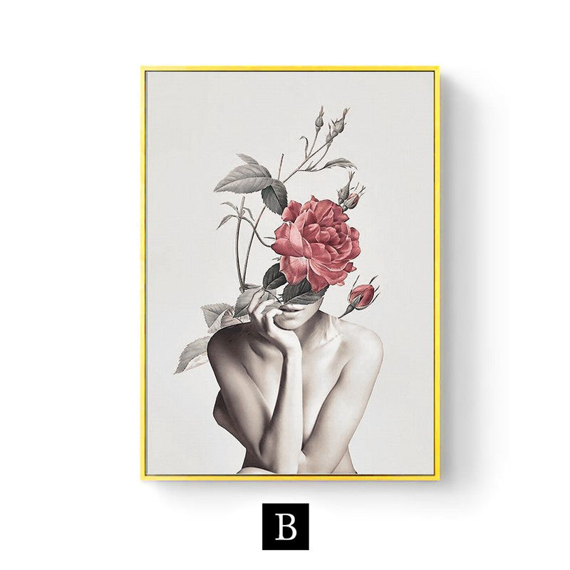 Abstract Floral Canvas Poster - Elegant Home Decor