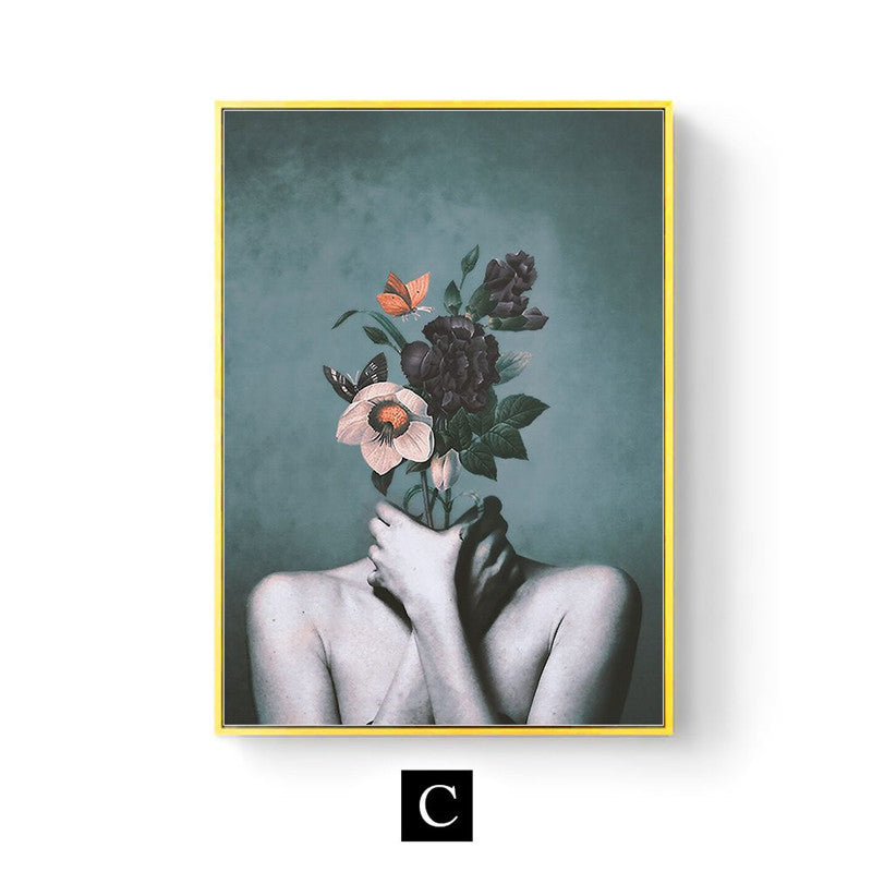 Abstract Floral Canvas Poster - Elegant Home Decor