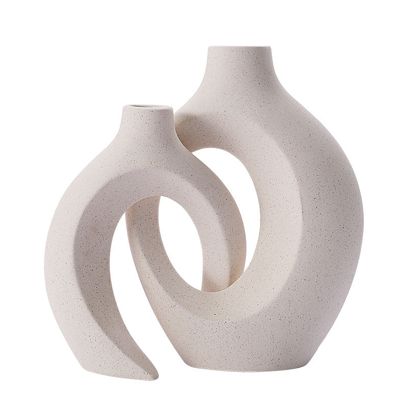 Creative Ceramic Vase Ornament Set - Elegant Home Decor